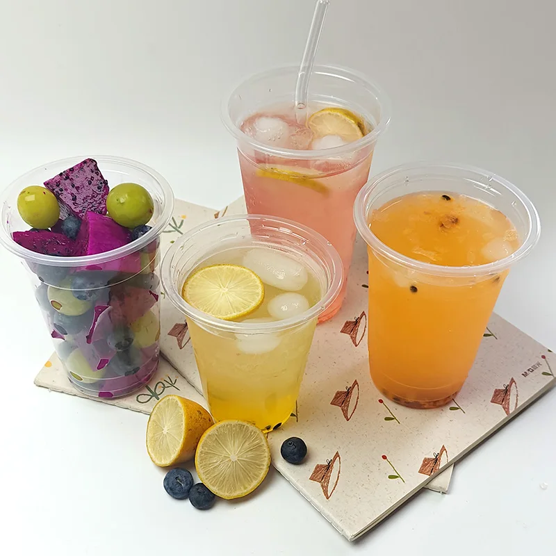 Description Picture 5 of item50PCS Clear Plastic Cups Juice Cold Disposable Drink Clear Plastic Cups Milk Tea Smoothie Birthday Kitchen  20OZ/16OZ/12OZ