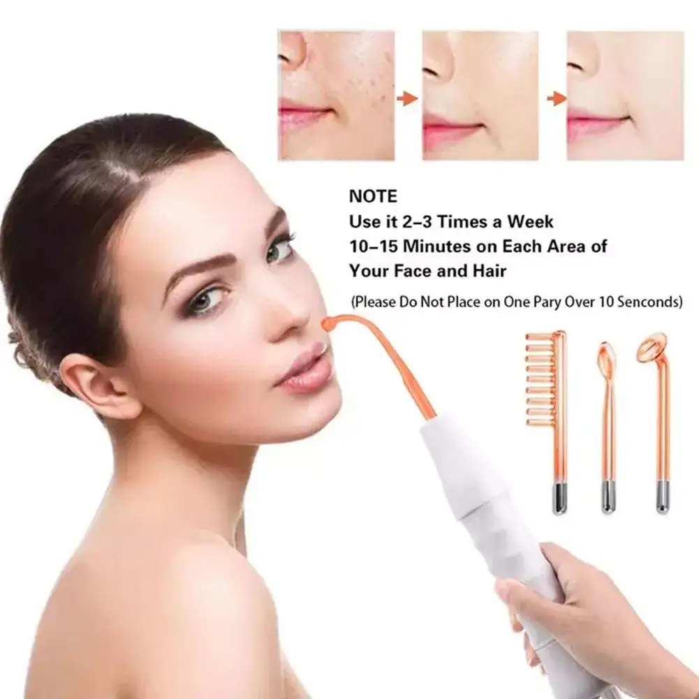 

Portable Handheld High Frequency Skin Therapy Wand Machine For Acne Treatment Skin Tightening Wrinkle Reducing Skin Care V2J1