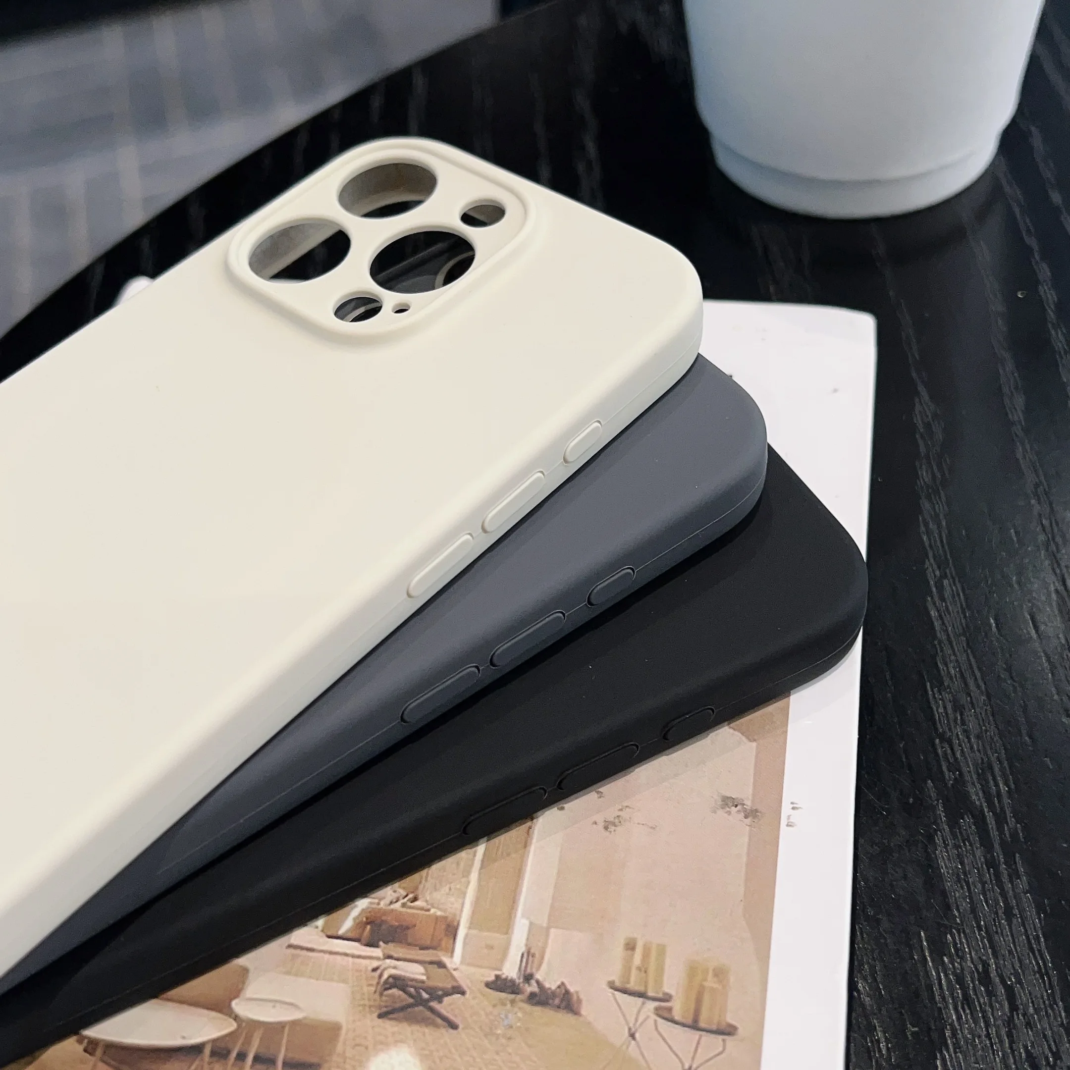 Premium Liquid Silicone Magnetic Case with Wireless Charging and Lens Protector - Soft Back Cover