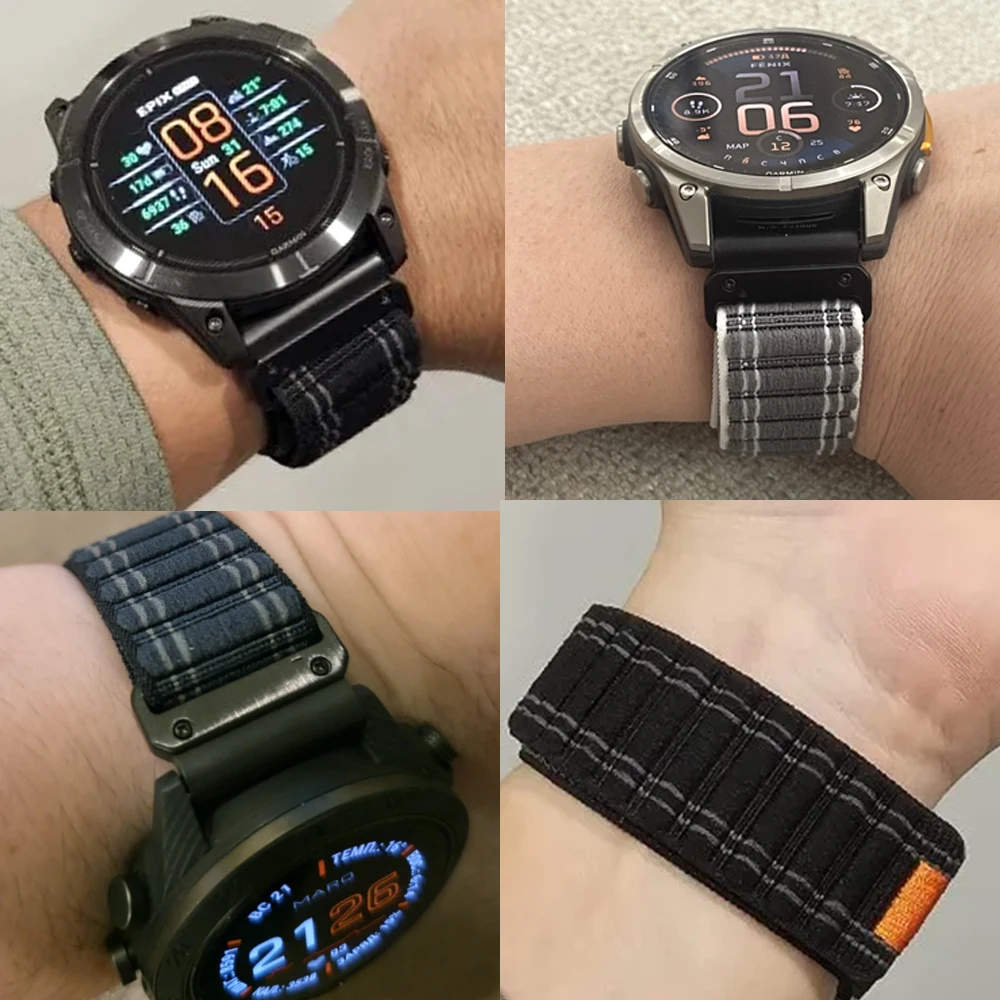 22mm 26mm Nylon QuickFit Armband für Garmin Enduro 3 Quatix 8 Fenix E 7 7X Pro 6 6X Fenix8 Pro AMOLED/MicroLED 47mm 51mm Uhrenarmband – Detail 23
