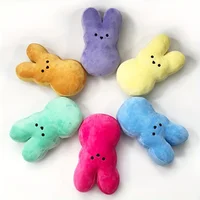 3pcs 3 colors/lot mini Easter Bunny Plush Toy Hand Figure Ornament Doll Doll Birthday Gift Short Plush PP Cotton easter gift 2