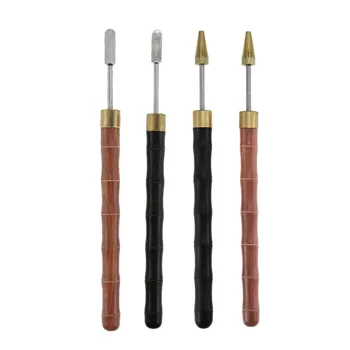 Applicatore per rullo di vernice per bordi in pelle Strumento per finitura a olio per bordi Penna per pittura colorante per pelle fai-da-te Accessori per strumenti artigianali in pelle