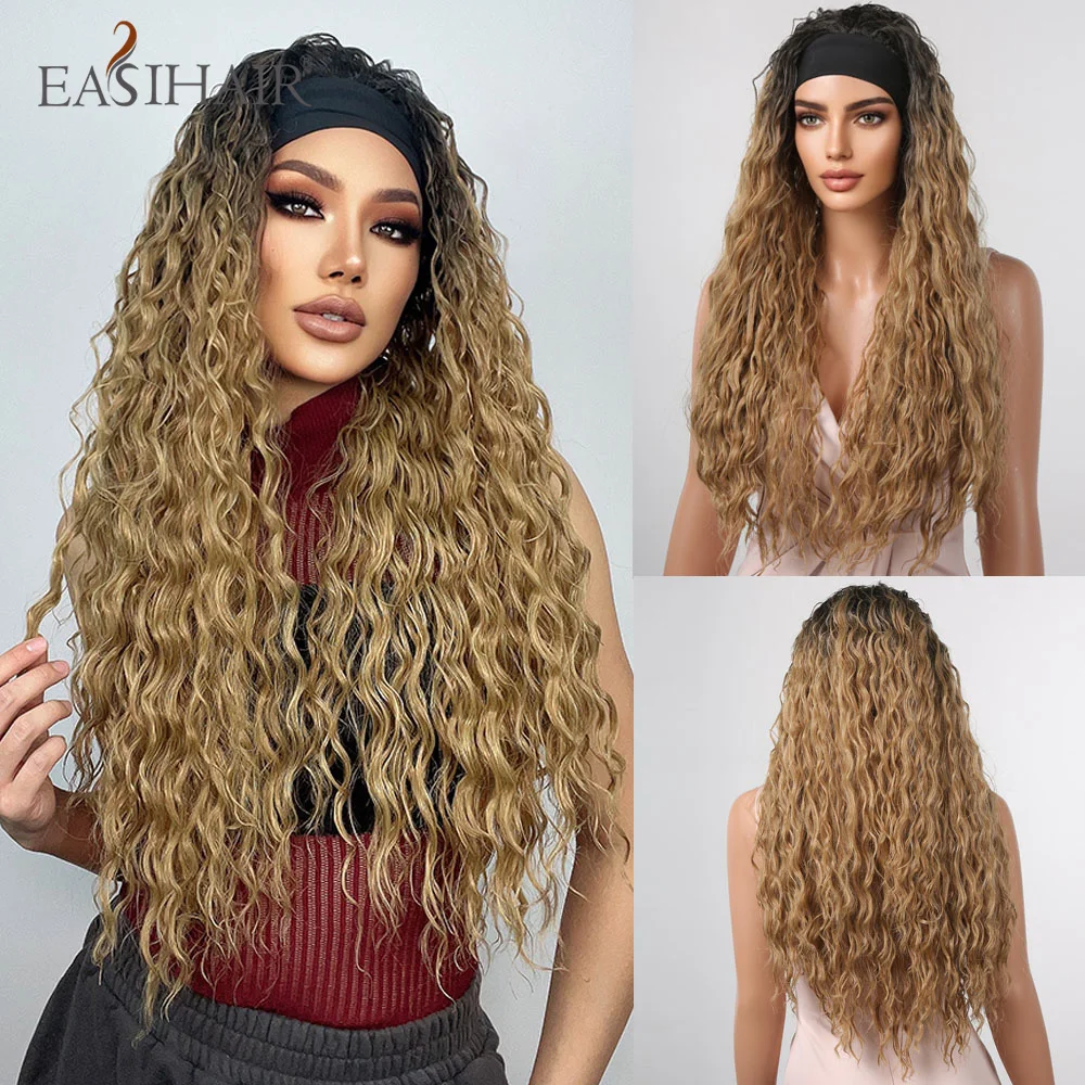 Parrucche sintetiche con fascia per capelli, lunghe, ondulate, color cenere, per donne, resistenti al calore, per feste di cosplay giornaliere_voghion.com