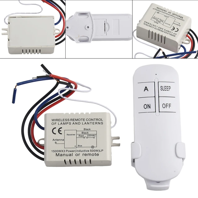 1PCS 1CH ON/OFF 220V Remote Switch Light Wireless Wall Remote Switch  Receiver Wall Remote Control Switch Receiver Transmitter - AliExpress