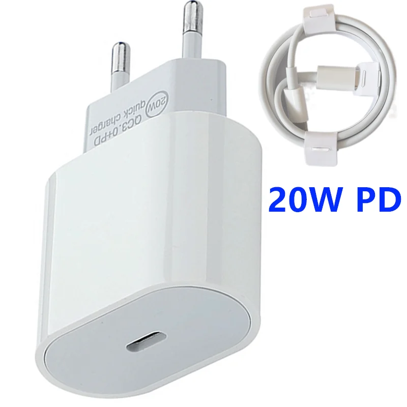 Зарядное устройство USB Type-C 20 Вт PD для iPhone 13 12 Pro Max 11 Mini 8 Plus ipad 2022 |