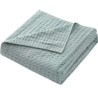 Summer Waffle Plaid Cotton Bed Blanket Throw Thin Quilt Knitted Bedspread Home Hotel Coverlets Green Pink Throw Blankets 3