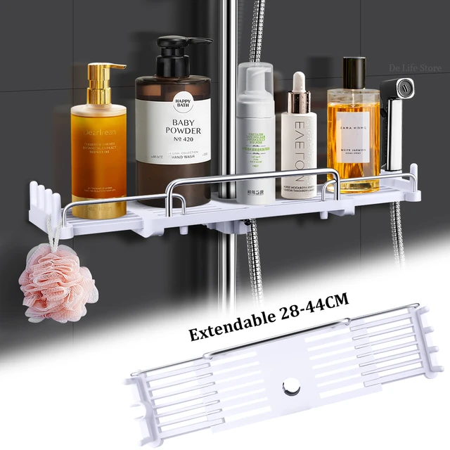 Etagere Douche Sans Percage,Support Shampoing Douche,Etagere Salle de Bain  Sans Percage,Support Gel Douche Salle de Bain Sans Perçage