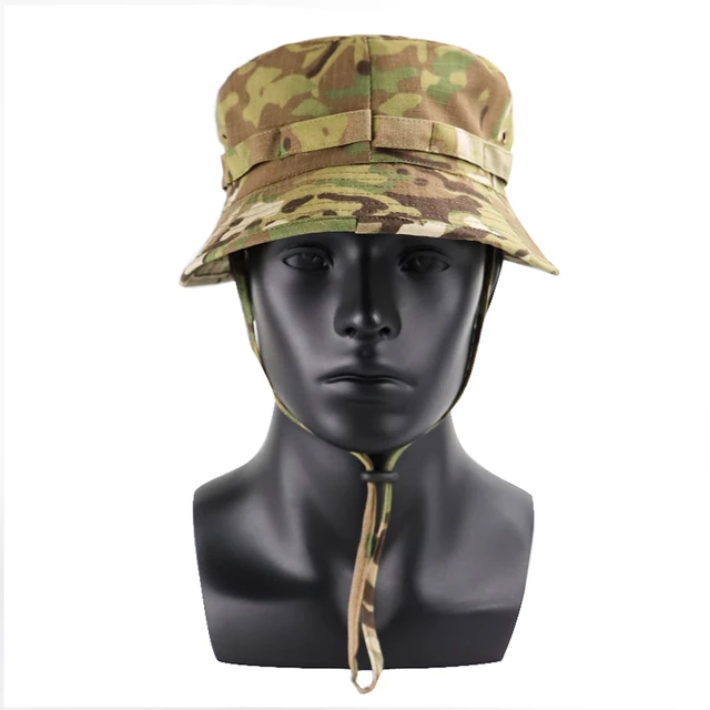 Men & Women Top Camo Summer Military Tactical Boonie Hats CamouflageTravel Bucket  Hat Hunting Fishing Adjustable