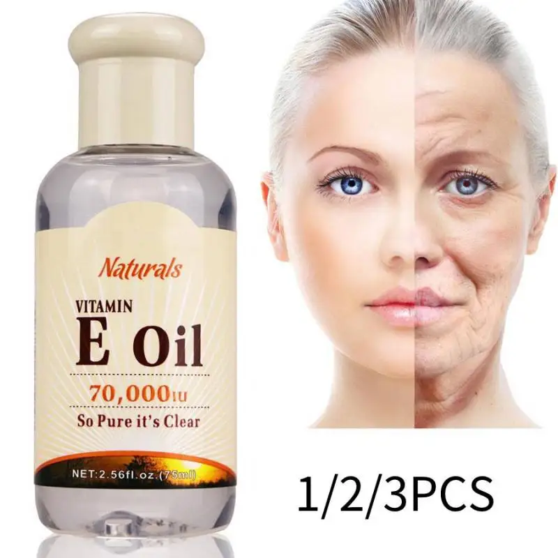 

75ml Vitamin E Oil Face Serum Oil Shrink Pores Anti Wrinkle Aging Freckle Anti-wrinkle Lightens Dark Spots Repair Face Skin Care