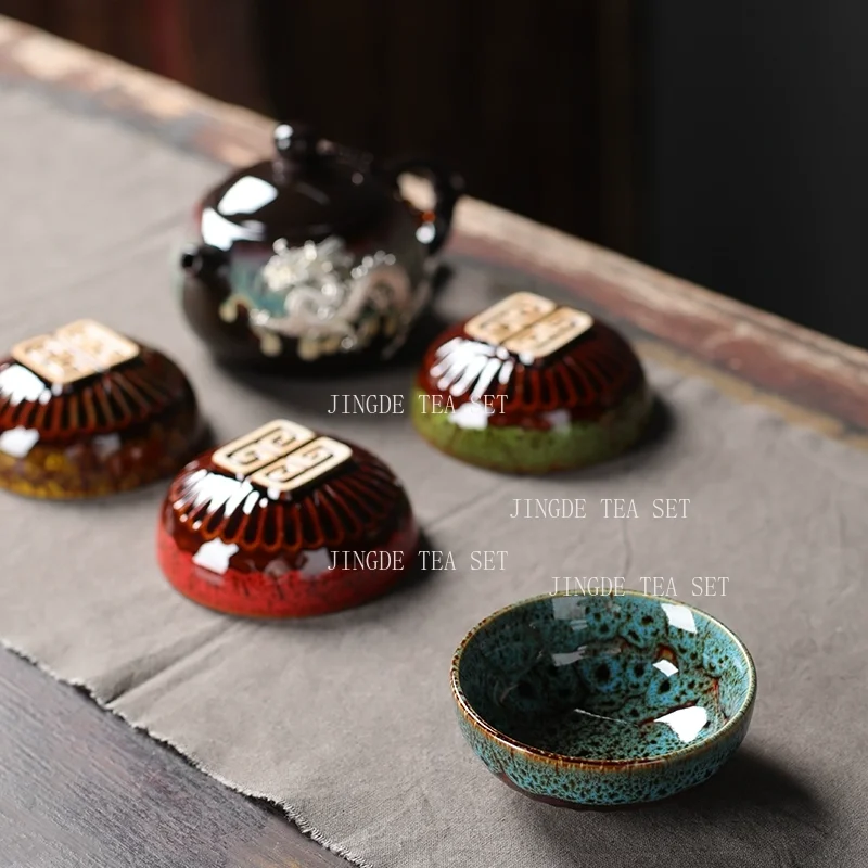 50ml Kiln Made Tea Cups Utensils Single Master Cup Ceramic Tea Cup Small Capacity Tea Bowl Drinking Utensils Teaset Accessories