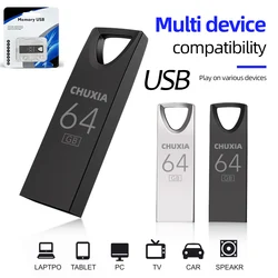 CHUXIA Metal Usb Flash Drive 64GB 32GB Memory 16GB 8GB 4GB Pen Drive 128GB USB 2.0 Exquisite Packag Usb Stick Storage Flash Disk