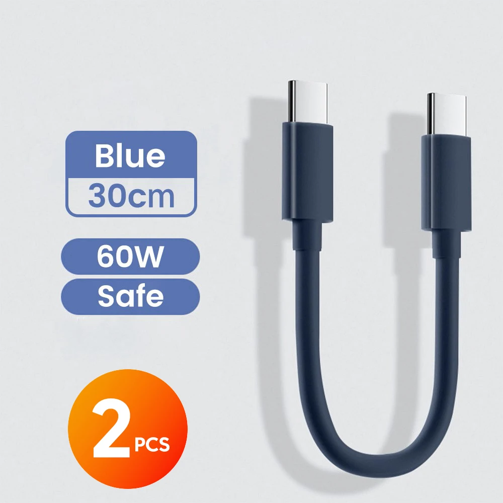 ตัวเลือกสินค้า สายชาร์จ USB-C เร็วแรง 0.28 เมตร ชาร์จ PD60W ได้ทุกแบรนด์
