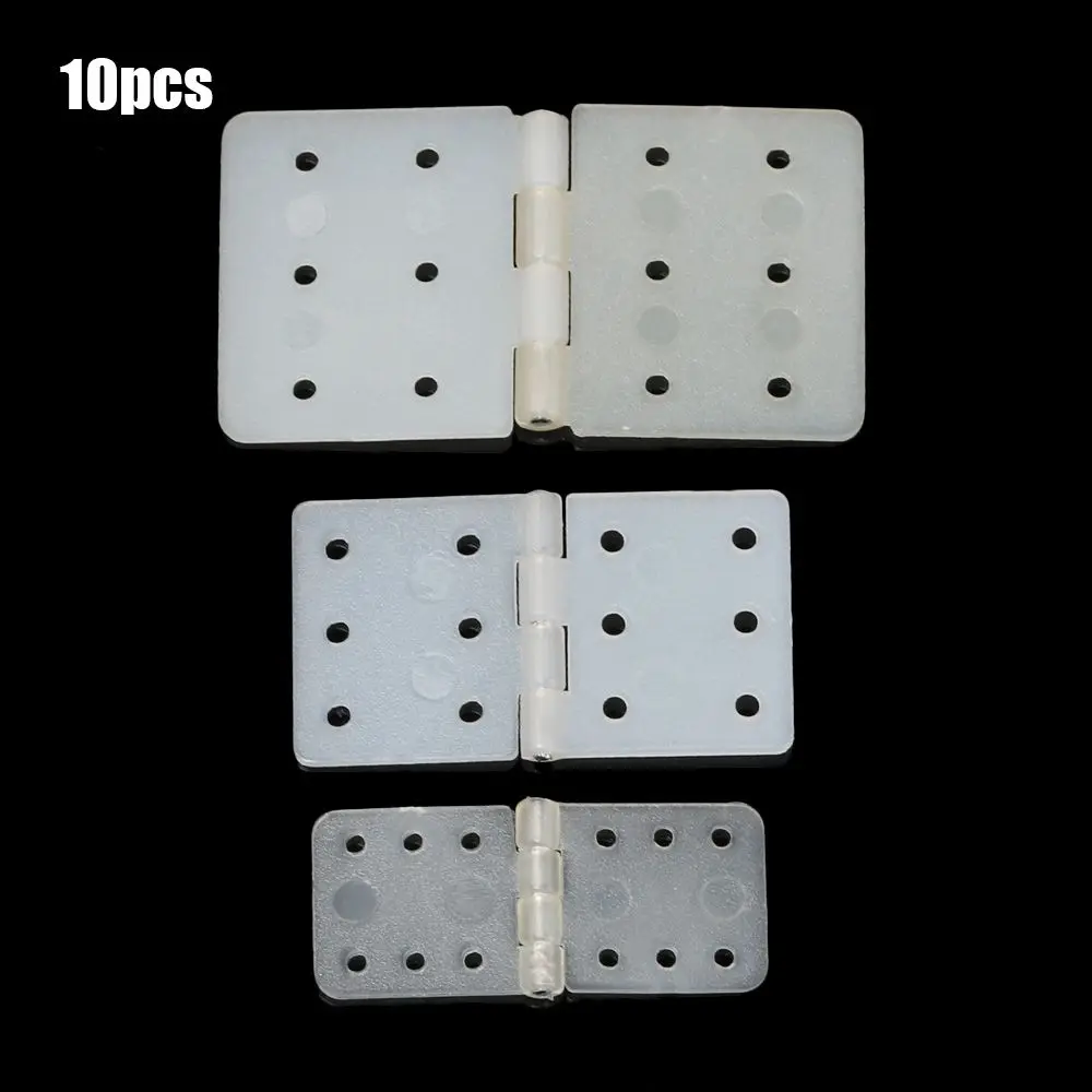 10pcs 3 Sizes DIY Educational Toys Airplane Aileron Connection Nylon & Pinned Hinge RC Airplanes Parts Aeromodelling Model