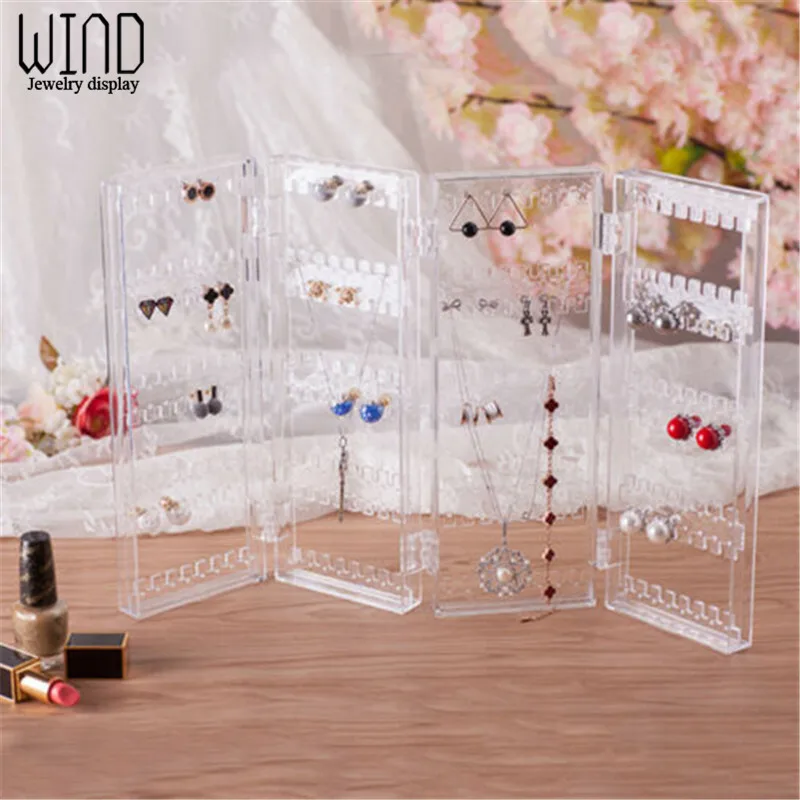 

Складные 4 панели, искусственное ожерелье, серьги-гвоздики, мужские браслеты, органайзер для joya