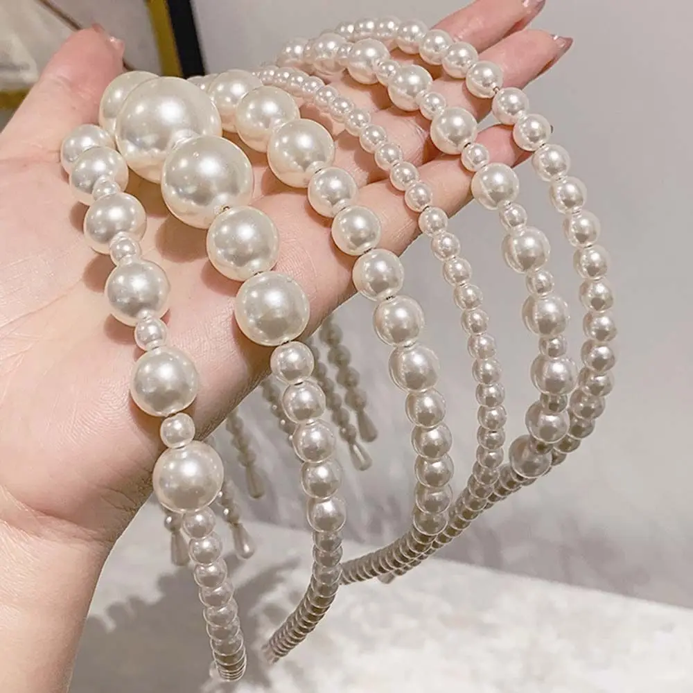 

Party Hair Decoration Holiday Hair Jewelry Hair Accessories Korean Style Hair hoop Women's Headband Pearl Hair band