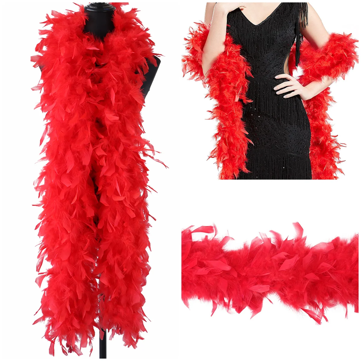 1 Pièces Boa Feather – 2m – Plumes De Dinde, Fabriquées à La