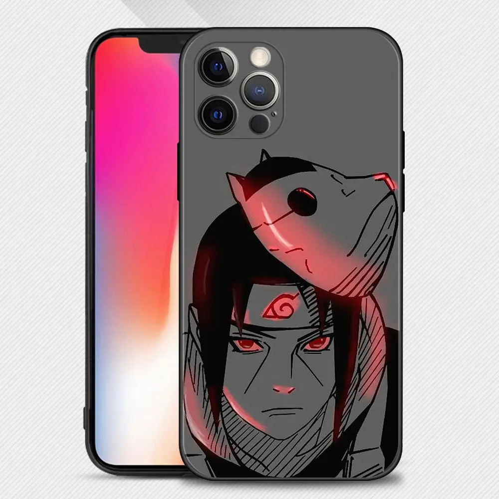 Naruto Red Blue Light Art Pain Case For Apple iPhone 13 12 11 Pro Max 13 12 Mini XS Max XR X 7 8 Plus 6 6S 5S SE 2020 Cover iphone 13 pro max leather case