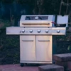 Monument Grills Larger 4-Burner Propane Gas Grill Stainless Steel Heavy-Duty Cabinet Style with Knob Controls & Side Burner 2