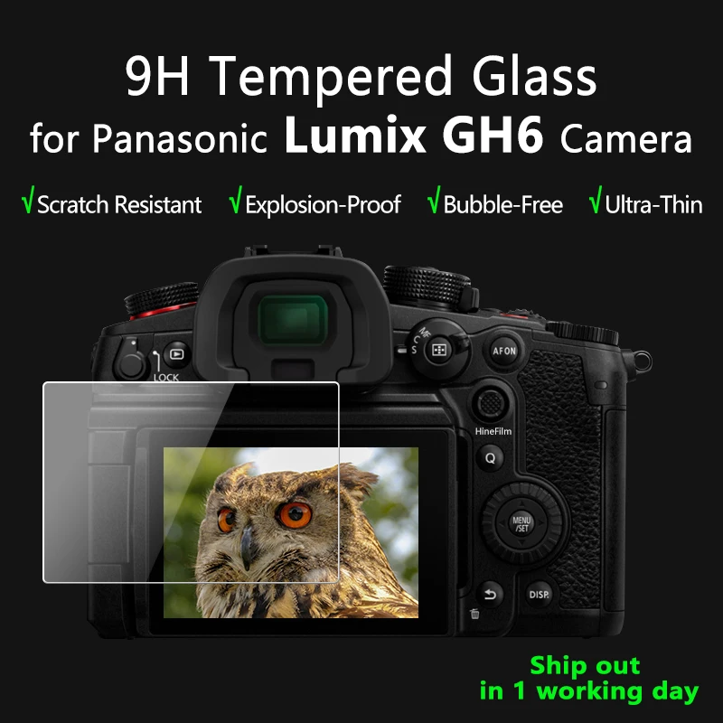 Per Panasonic Lumix Gh6 Vetro Temperato Fotocamera Vetro Protettivo Display Lcd Principale + Informazioni Superiori Copertura Della Protezione Della P