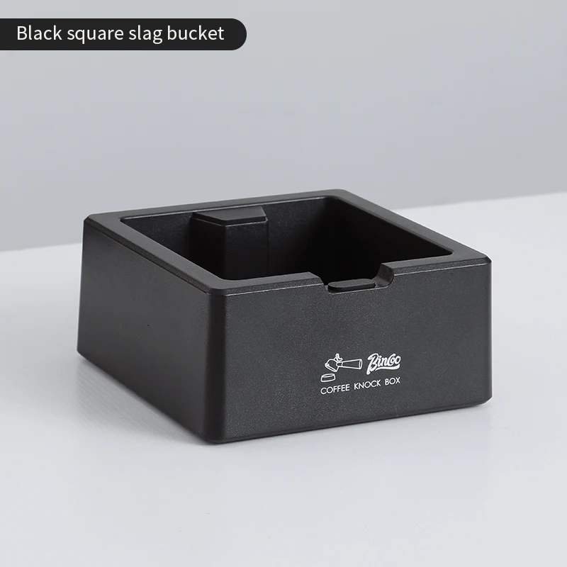 Premium ABS Coffee Knock Box with Square Anti-Slip Design and Silicone Base