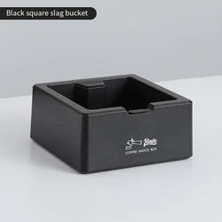 Premium ABS Coffee Knock Box with Square Anti - Slip Design and Silicone Base (Black)