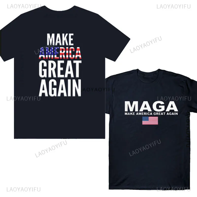 

Trump 2024 T-shirt Election 100%cotton Tee Donald Trump Keep America Great MAGA T Shirt American Flag Men's Women Clothing Tops