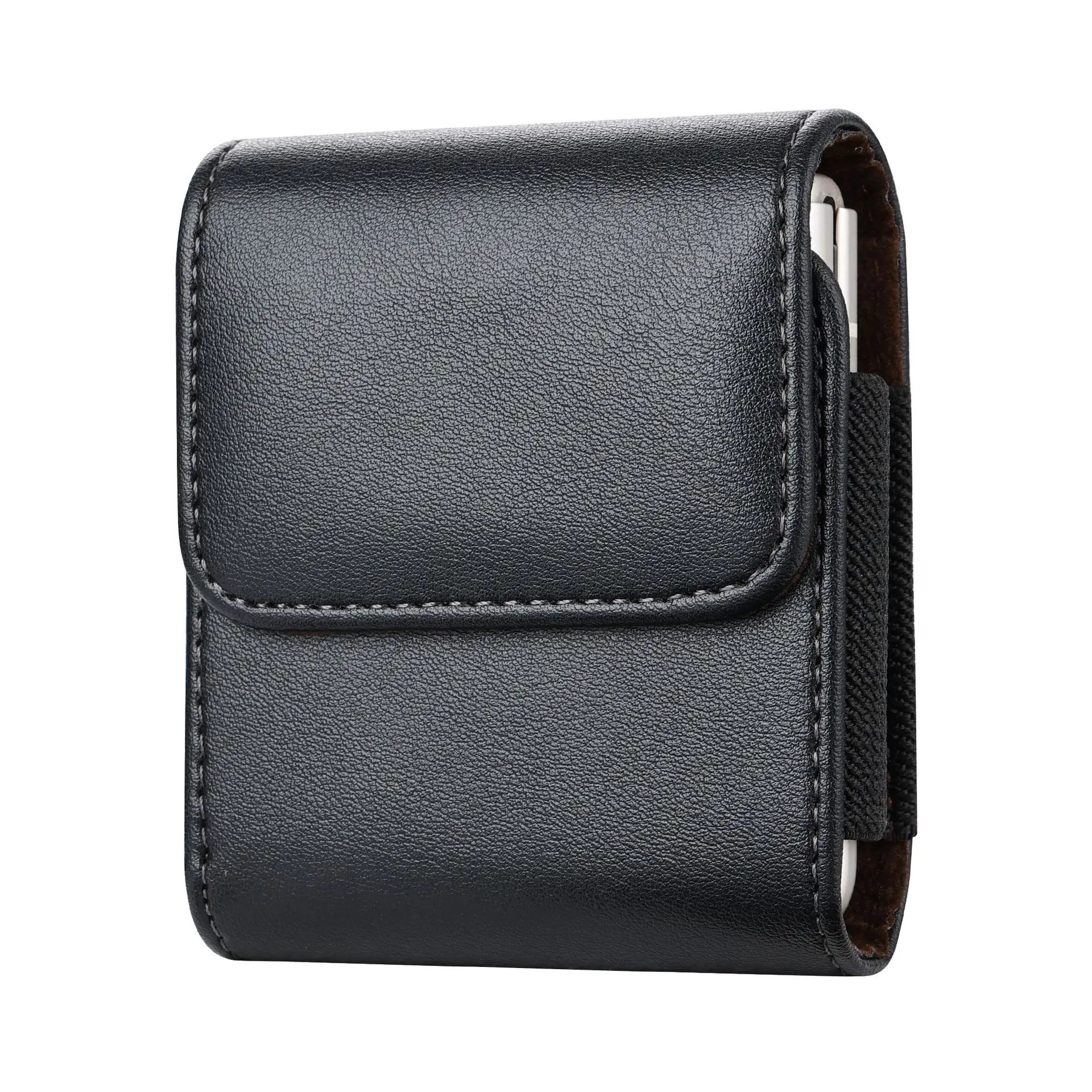 Premium 360° Rotation Sheepskin Leather Belt Clip Folding Case Waist Bag