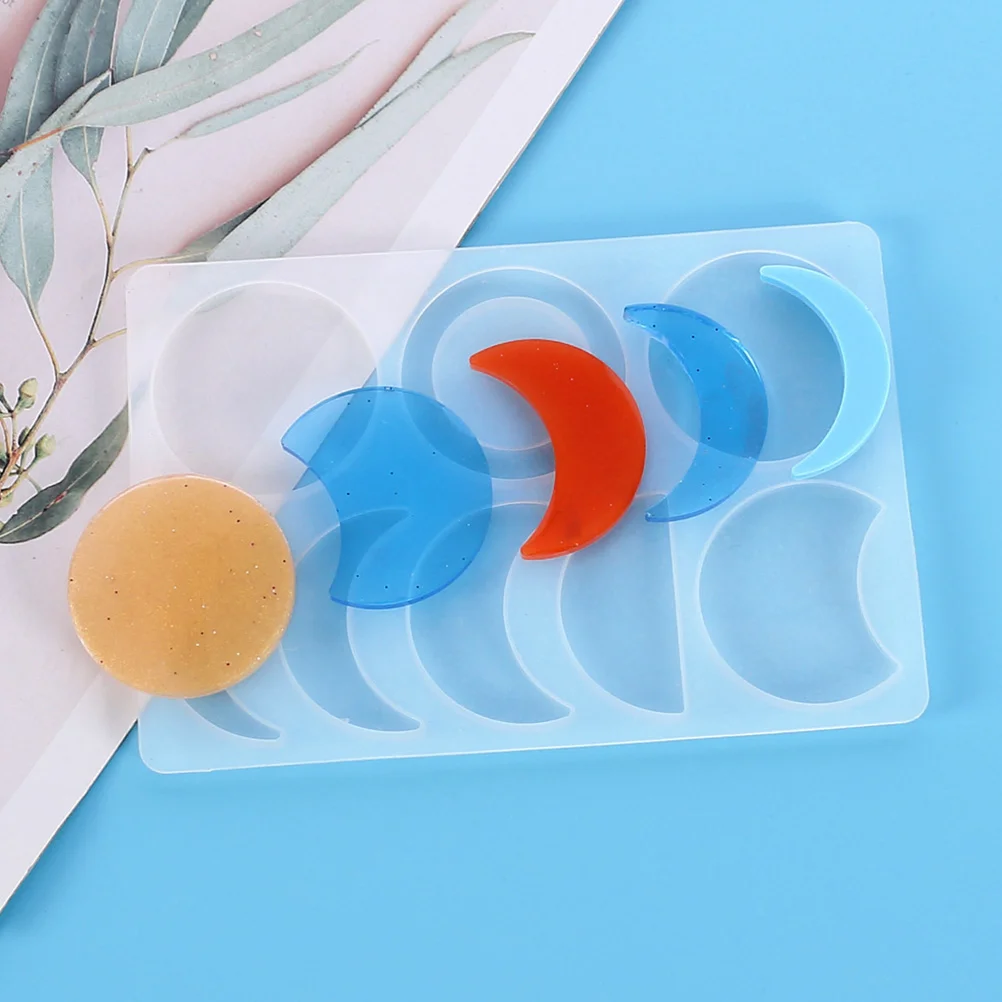 

Moon Handicraft Molds Moon Phase Resin Molds Sun Star Epoxy Silicone Ornaments Pendants Diy Art Casting Resin Ornament Earrings