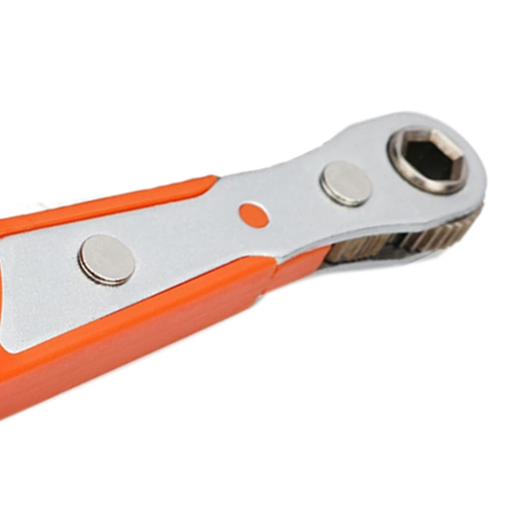 1/4 미니 래칫 스크루 드라이버, 1/4 인치 고 토크 드라이브, 래칫이있는 가역 미니 육각 스크루 드라이버, 1Pcs 재스민