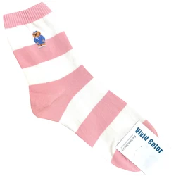 Elegant Cartoon Lady Bear Women's Harajuku Style Cute Cotton Socks - Novelty Breathable Sox - EUR 35 - 40 (Style 10 Pink)