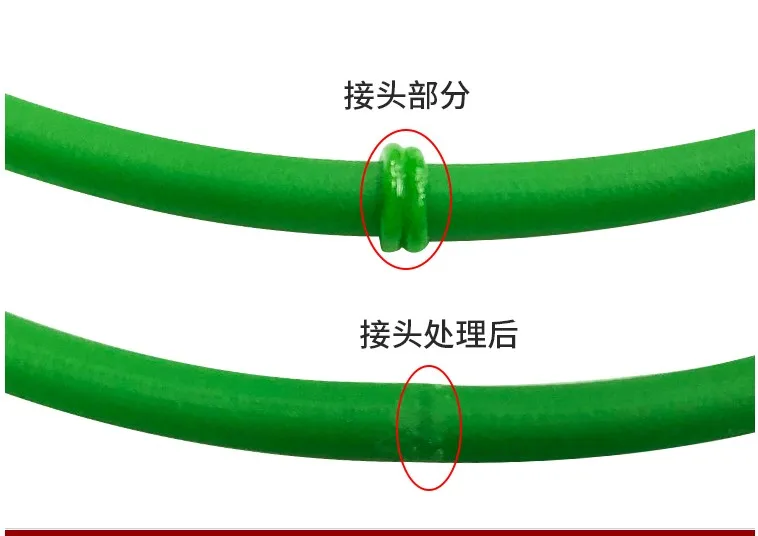 Polyurethane belt PU round belt with green belt meltable cord 3/4/5/6mm PU round belt