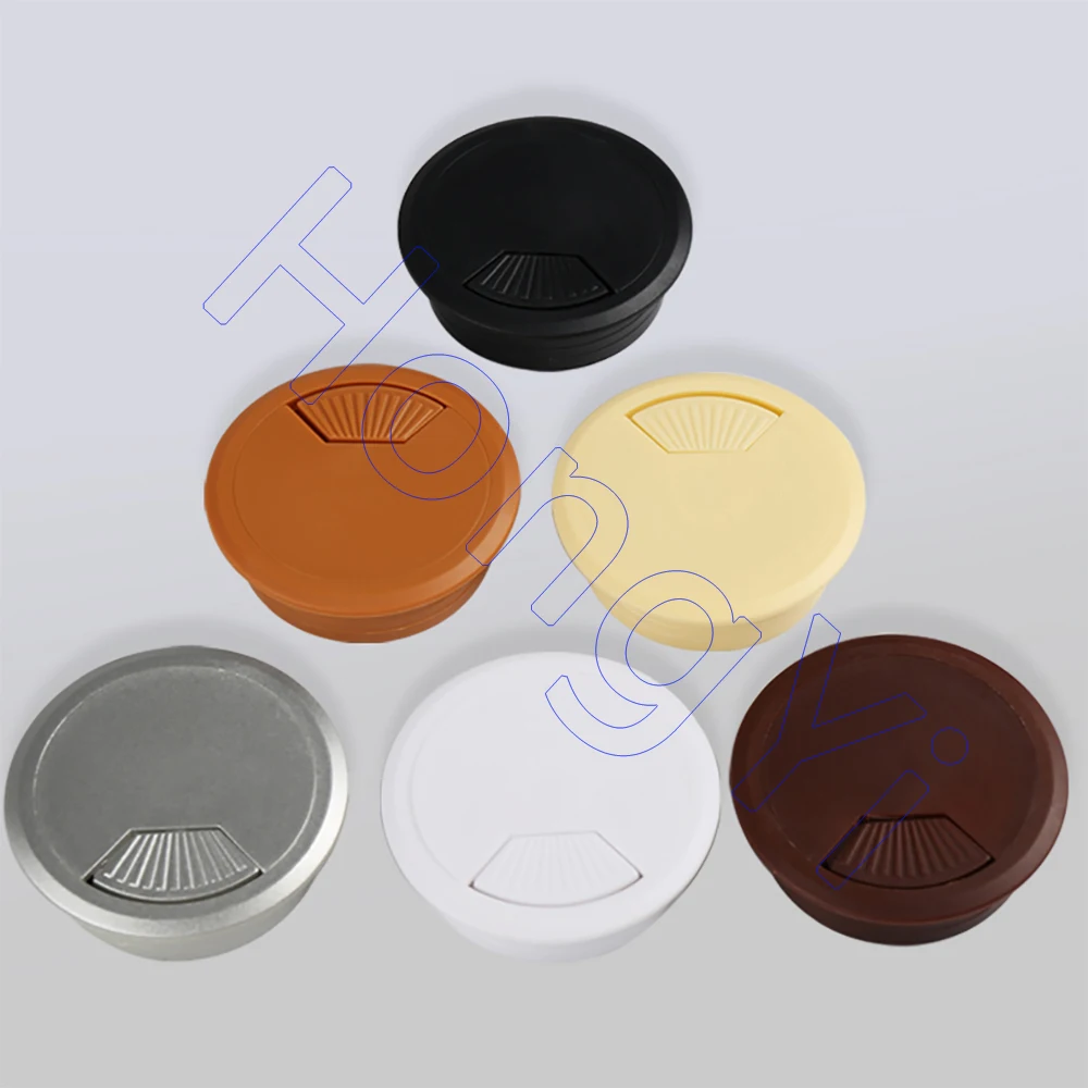 Desk Wire Organizer Cable Hole Cover ABS Plastic Cord Grommets 50mm/53mm/60mm/80mm 1Pcs for Office Furniture Cable Passing cable organizer cable hole cover desk cord grommet