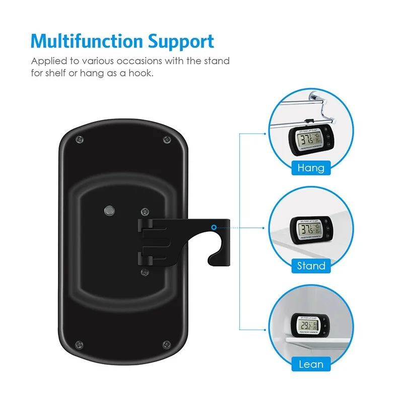 Fridge Thermometer With Hook Anti-Humidity Refrigerator Freezer Electric LCD Display Digital Thermometer Temperature Monitor digital thermometer refrigerator thermometer