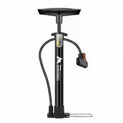 Multifunctional High - Pressure Air Pump with Versatile Nozzle for Effortless Inflation (Black Metal foot)