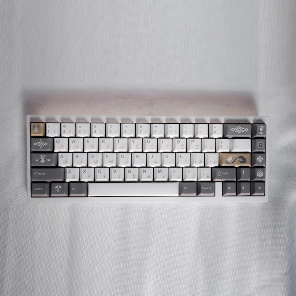 Gmk Alhambra Tema Keycap Grupo Pbt Custom Retro Keyboard Cap Perfil Cereja Acessórios de Teclado Mecânico - Imagem 4