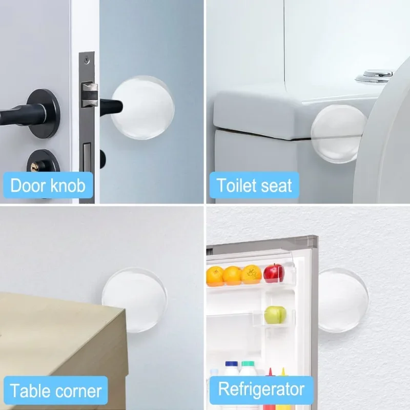 Silicone Anti-collision Strip Non-marking Punch-free Anti-drop Door Sticker Handle Mute Protection Sticker