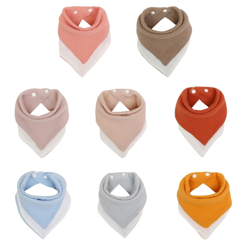 

Нагрудник для кормления ребенка, полотенце для слюны, треугольный шарф, бандана, мягкий хлопковый муслиновый креп, нагрудники с