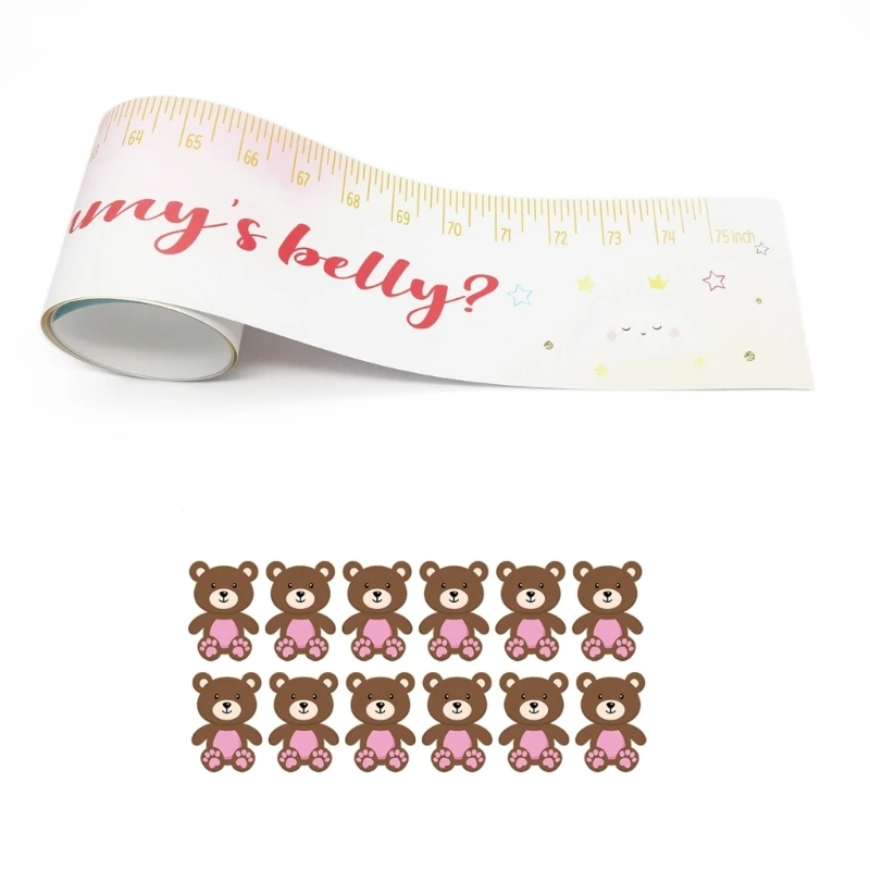 

Guessing Baby-Shower Games Supplies Mommy's Belly Sign 12 Cartoon Stickers