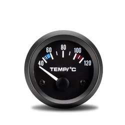 Universal 52mm Water Temperature Gauge 12V, 40 - 120°C Range (Black)