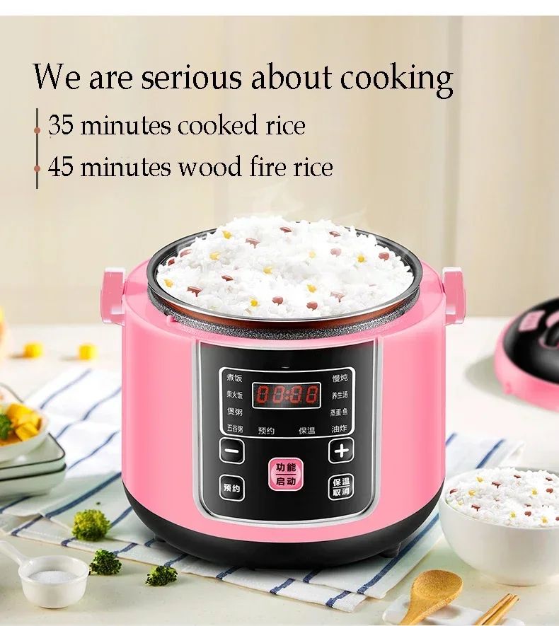 Description Picture 3 of item2L Smart Electric Rice Cooker Intelligent Automatic Kitchen Cooker Portable Preservation Rice Cooking Machin Multicooker