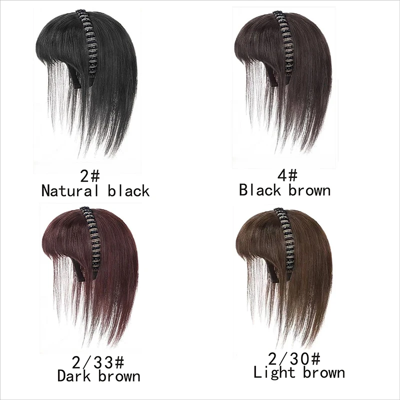 Synthetic  Headband Bangs hairpiece in one piece Short Straight Bangs Hair Extension Fake Fringe For Women Hair Access