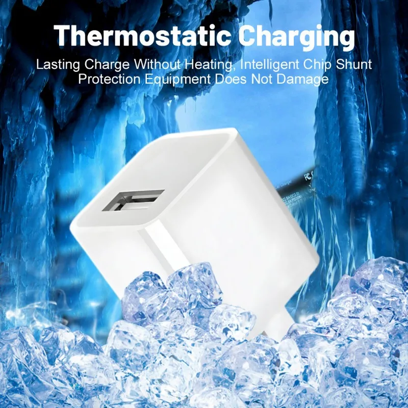 USB Wall Charger Adapter - Fast Charging Travel Adapter with US Plug