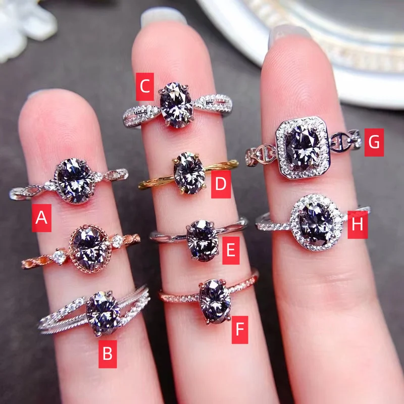 Delicado Anillo De Compromiso De Moissanita Marquesa De 1