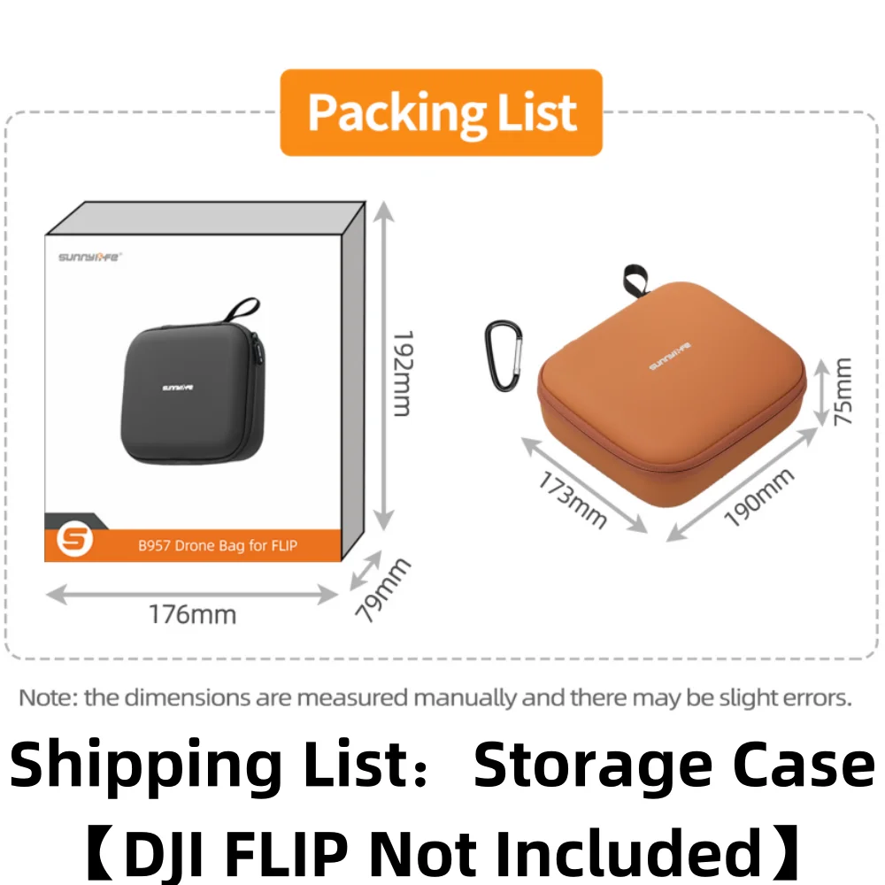 For DJI Flip Carrying Case: Lightweight, Protective Handbag With Secure Compartments for Battery & Accessories Waterproof Case