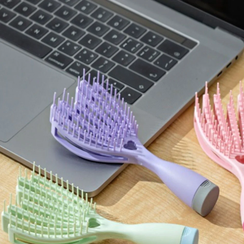Dual Purpose Hollow Comb Curl for Curled Hair Brush Women Travel Polypropylene Detangling 4