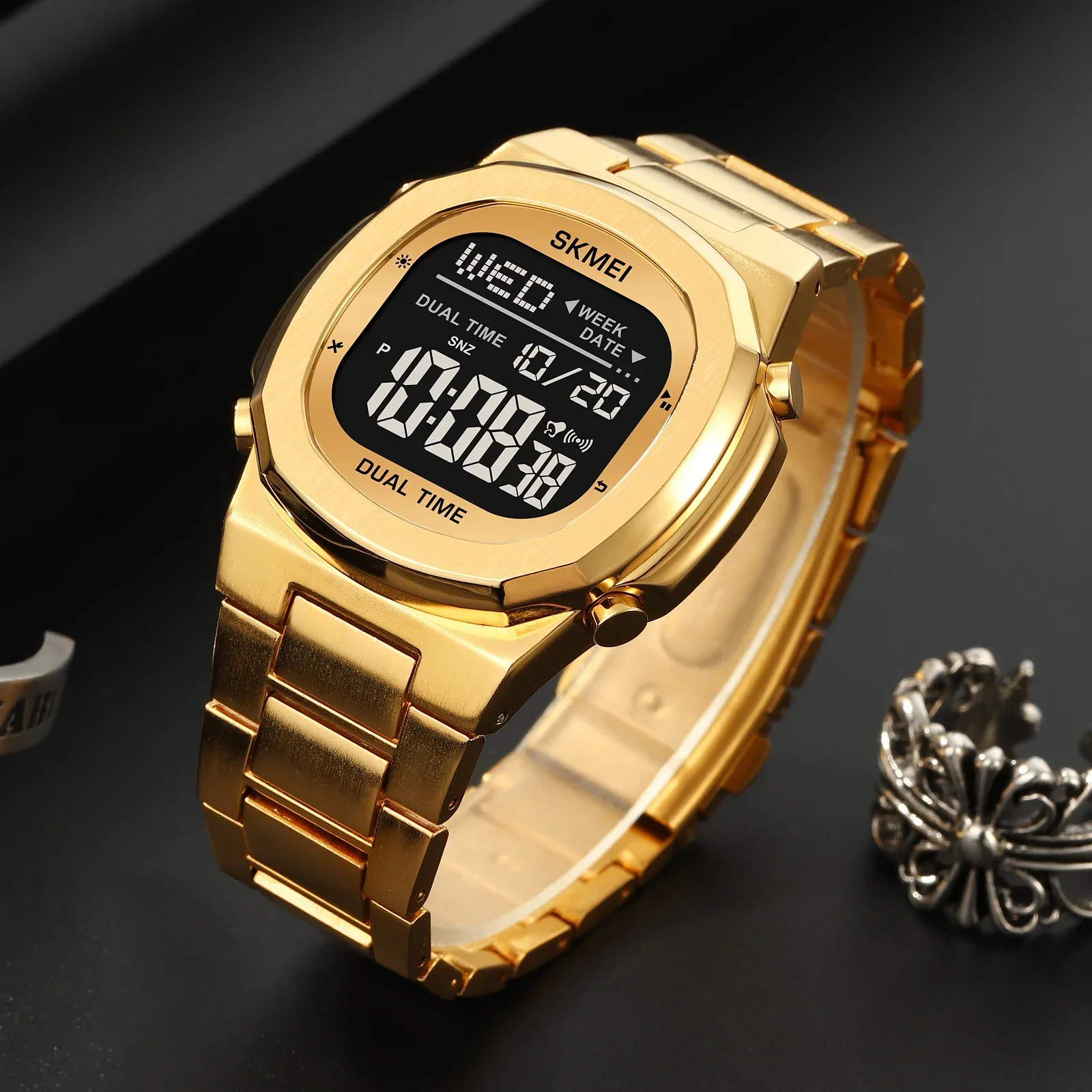 SKMEI 2004 Waterproof Electronic Sport Watch Mens Wristwatch Alarm Date Clock  relojes para hombre Glow Stop Watch Multifunction 2