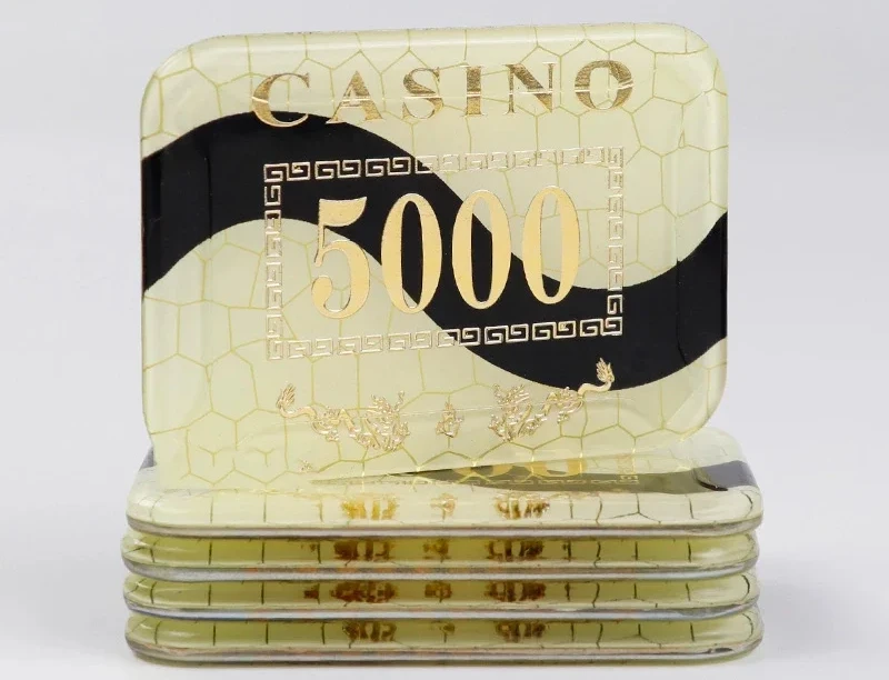 5pcs Texas Poker Kit Profesional Poker Table Top Chips Round Square Entertainment Casino Games Baccarat