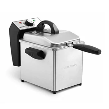 Refurbished CDF-130 Deep Fryer 2 Quart Stainless Steel Deep Fryer with Premium Finish for Efficient Cooking and Easy Cleaning 1