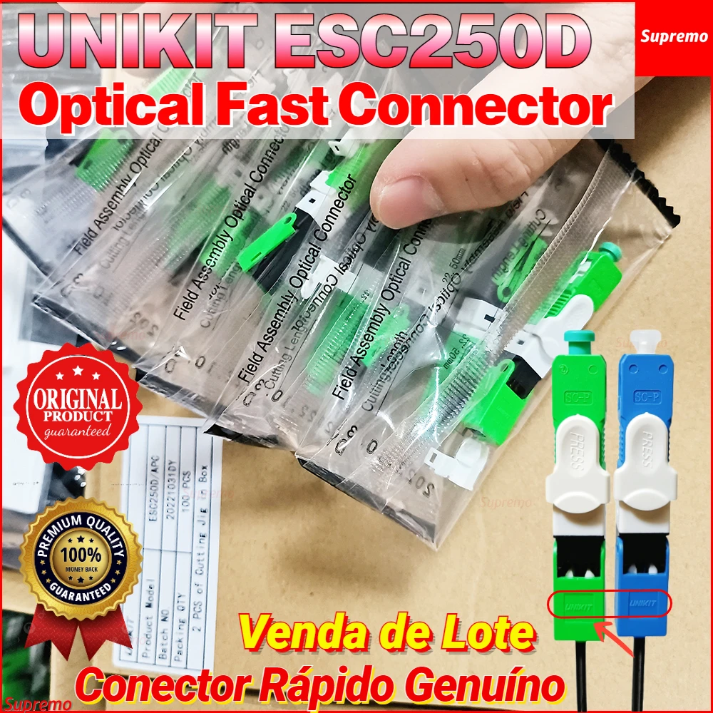 

Factory sell FTTH UNIKIT ESC250D SC APC UPC Single Mode Fiber Optic Quick Connector FTTH SM Optic Fast Flange SM 250D