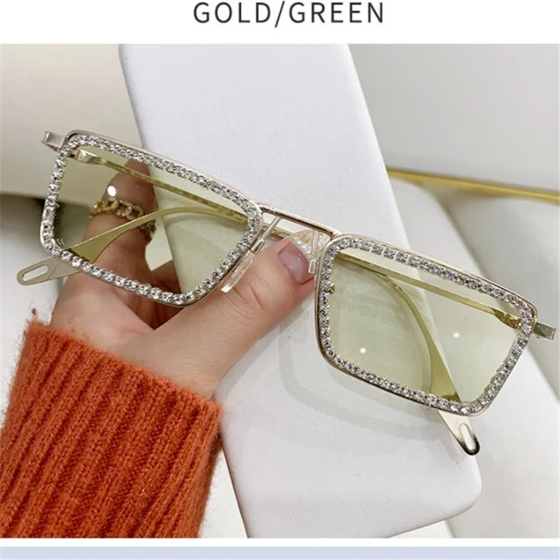 Pink Bling Rectangle Sunglasses